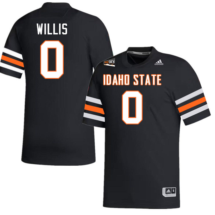 Idaho State Bengals #0 Camron Willis College Football Jerseys,Uniforms Stitched-Black